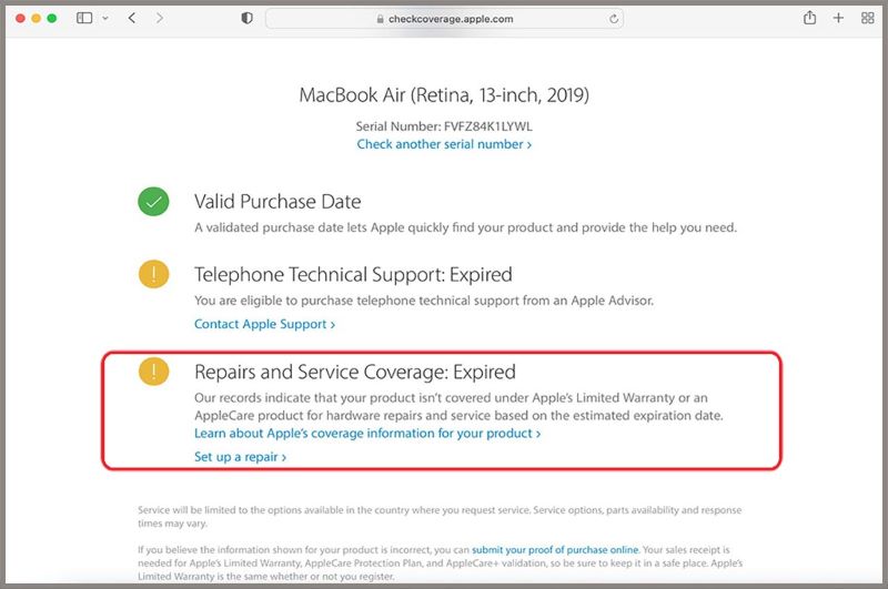 2 Cách check bảo hành MacBook cực đơn giản tại nhà