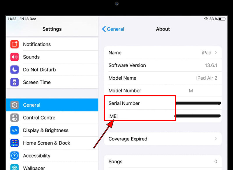 Hướng dẫn check Serial iPad trong một nốt nhạc